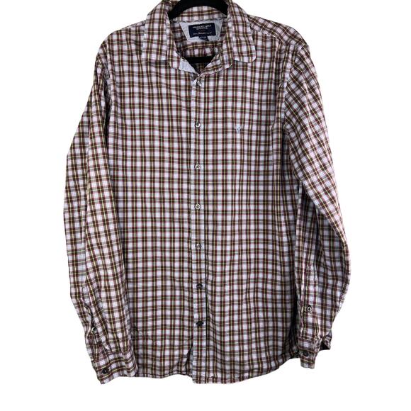American Eagle Outfitters - Shirt -Mens XLT -Red & Blue Plaid LS Button - Picture 1 of 5